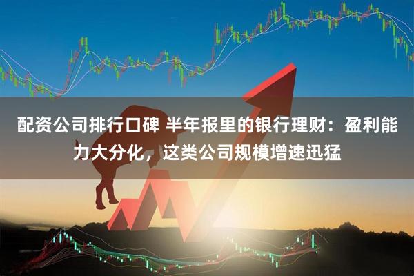 配资公司排行口碑 半年报里的银行理财：盈利能力大分化，这类公司规模增速迅猛